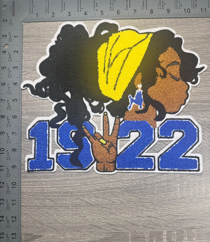 Sigma Gamma Rho 1922 Chenille Patch – Afro Woman Design
