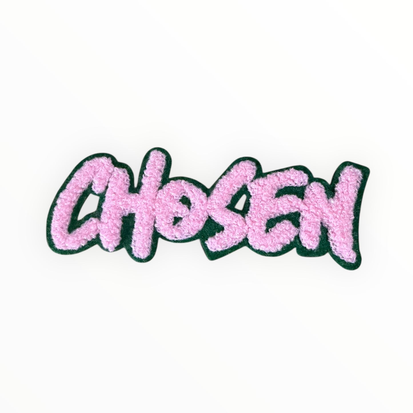 Chosen chenille patch pink