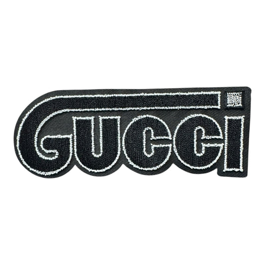GG-INSPIRED CHENILLE BLK/WHITE WORD