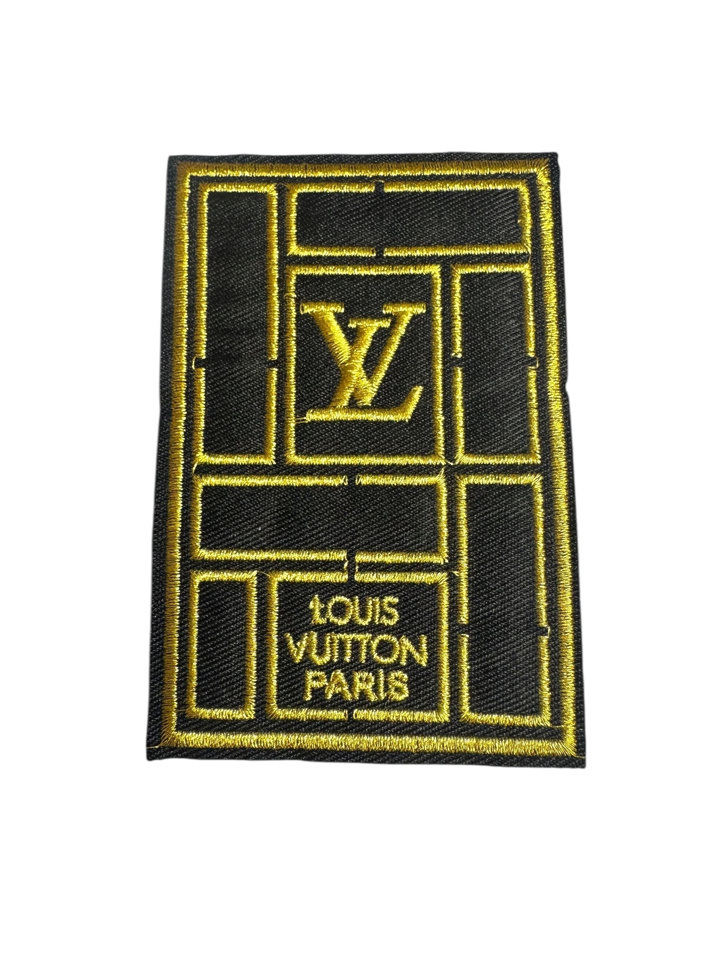 LV-INSPIRED  BLACK/GOLD PARIS SQUARE