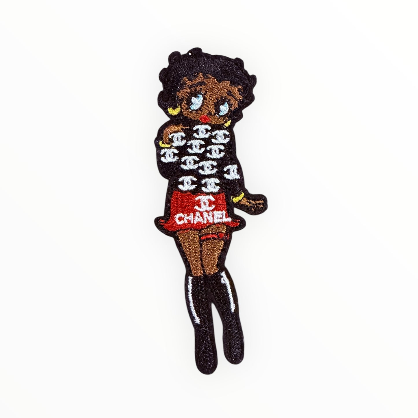 Fashion doll luxury-inspired character patch