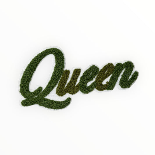 Queen Chenille Script MEDIUM SIZE Patch