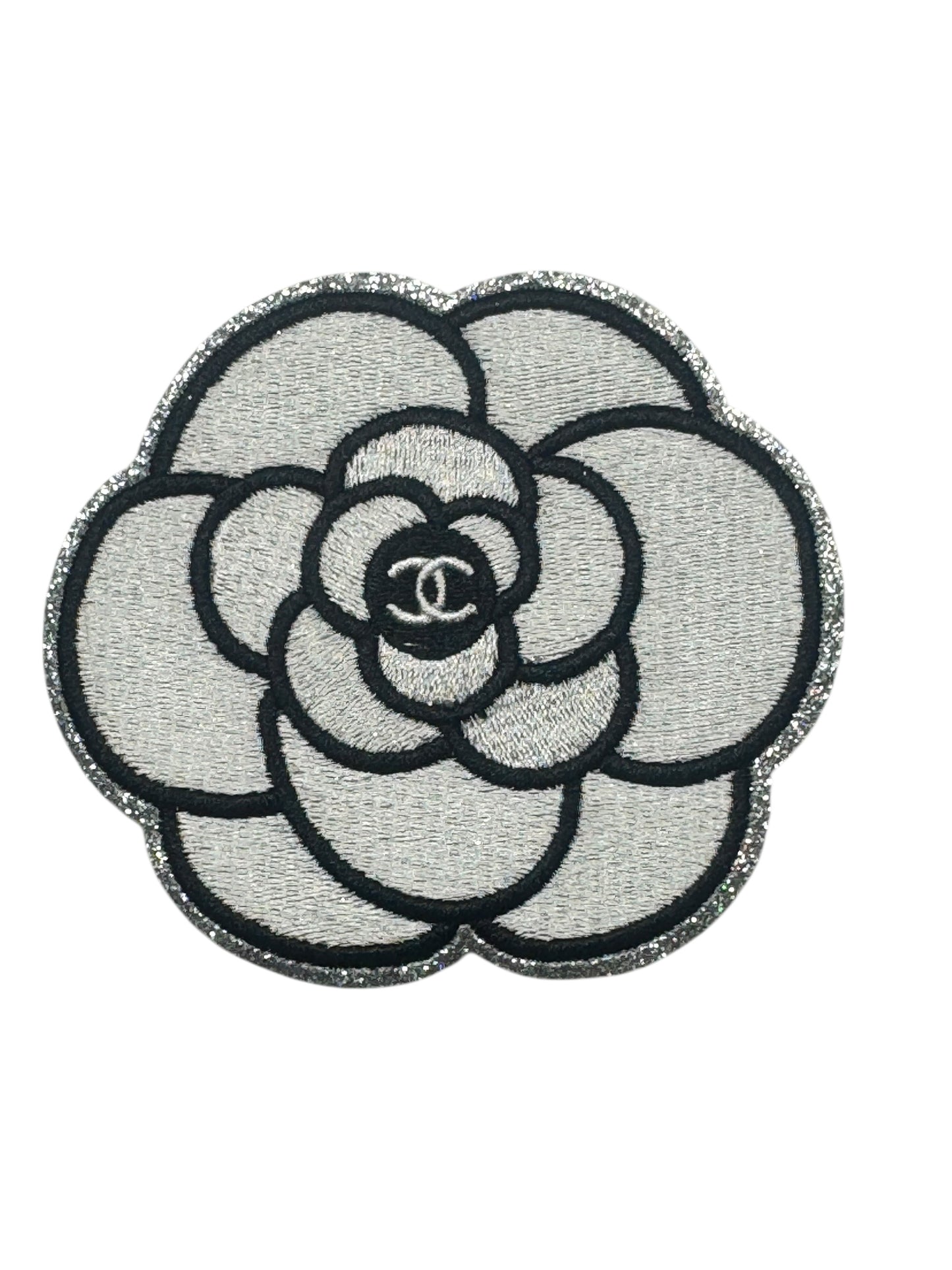 CC WHITE SILVER GLITTER ROSE