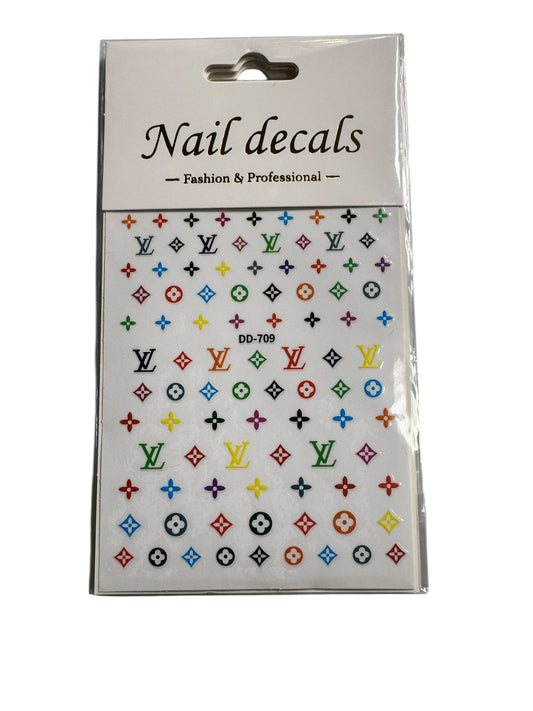 LV INSPIRED NAIL DECALS-7