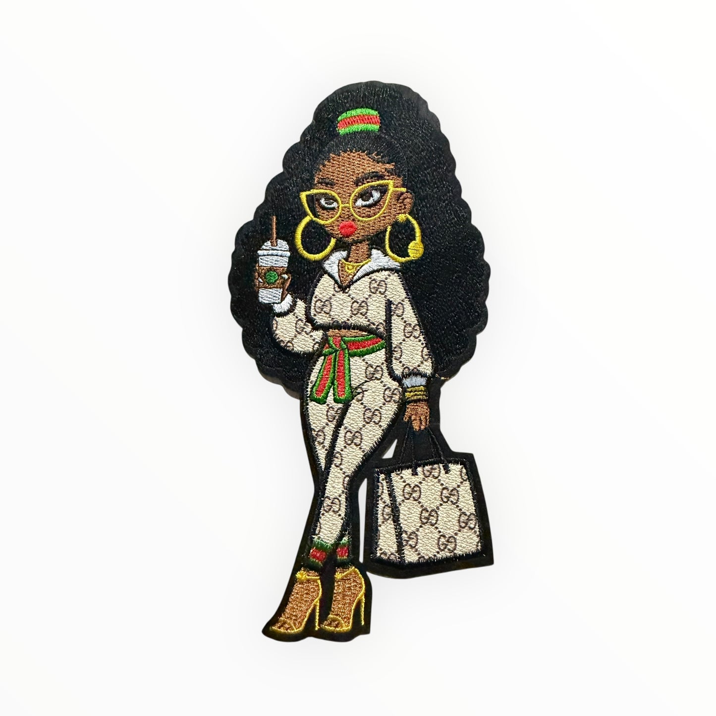 GG fashion girl patch