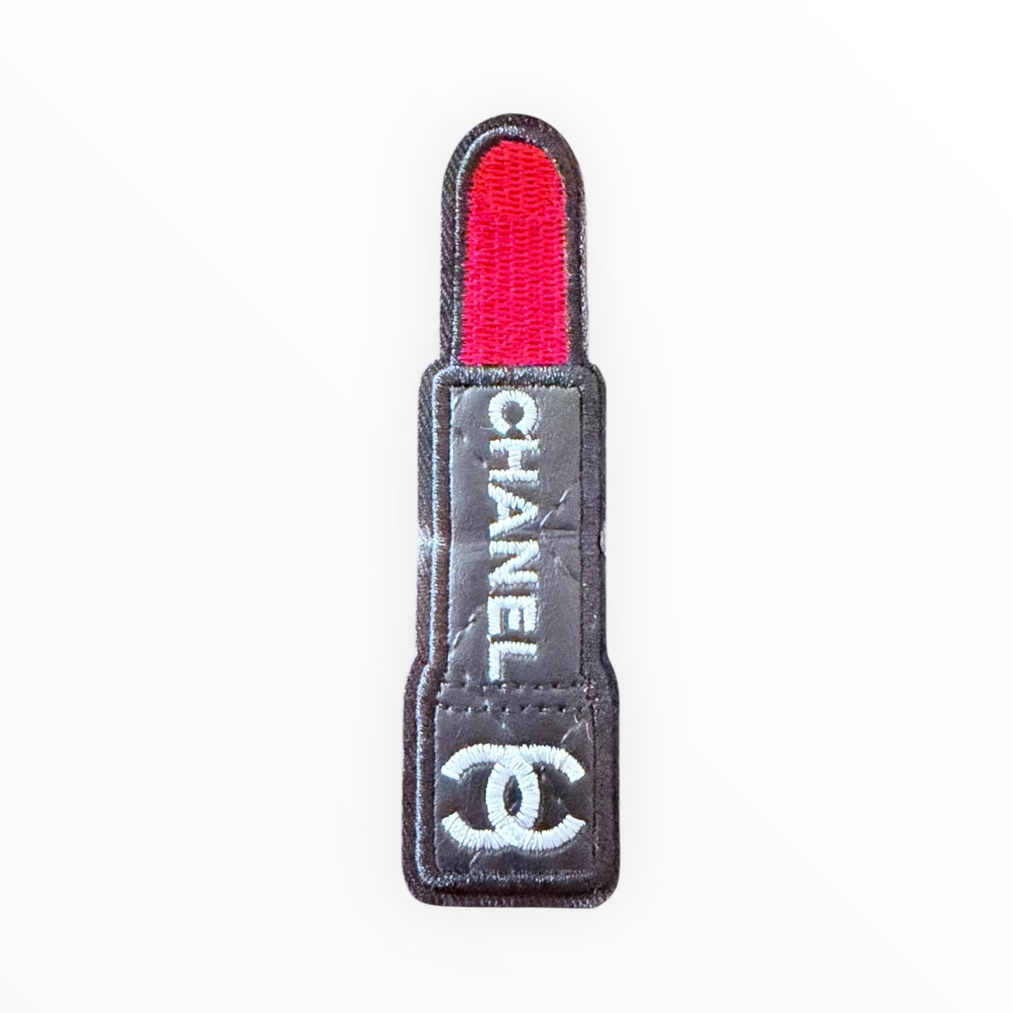 Chanel lipstick embroidered patch