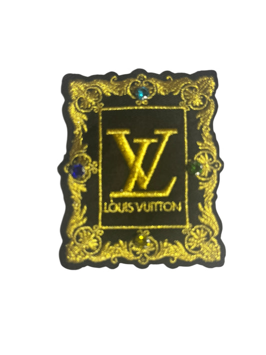 LV-INSPIRED GOLD STONE SQUARE MIRROR