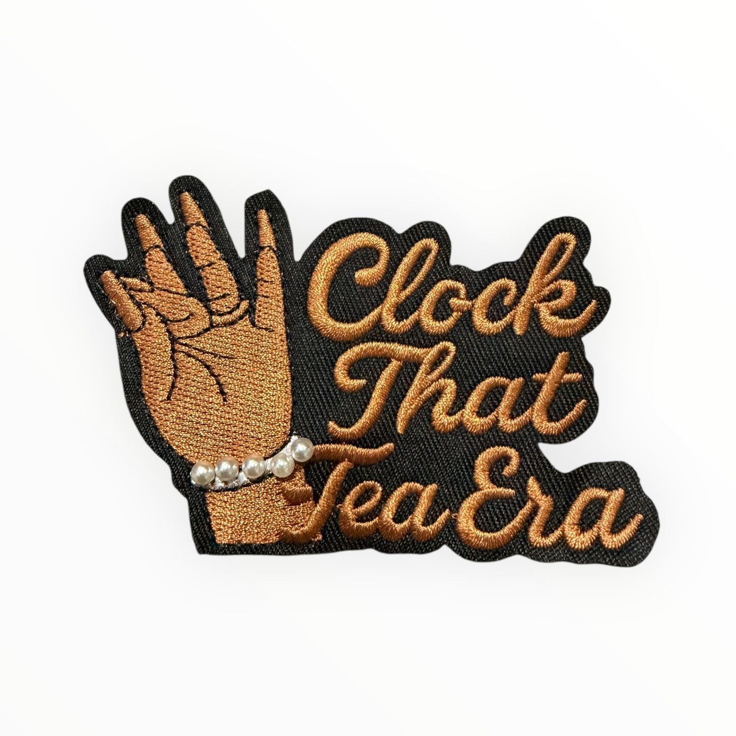 Clock that tea Era hand patch – brown