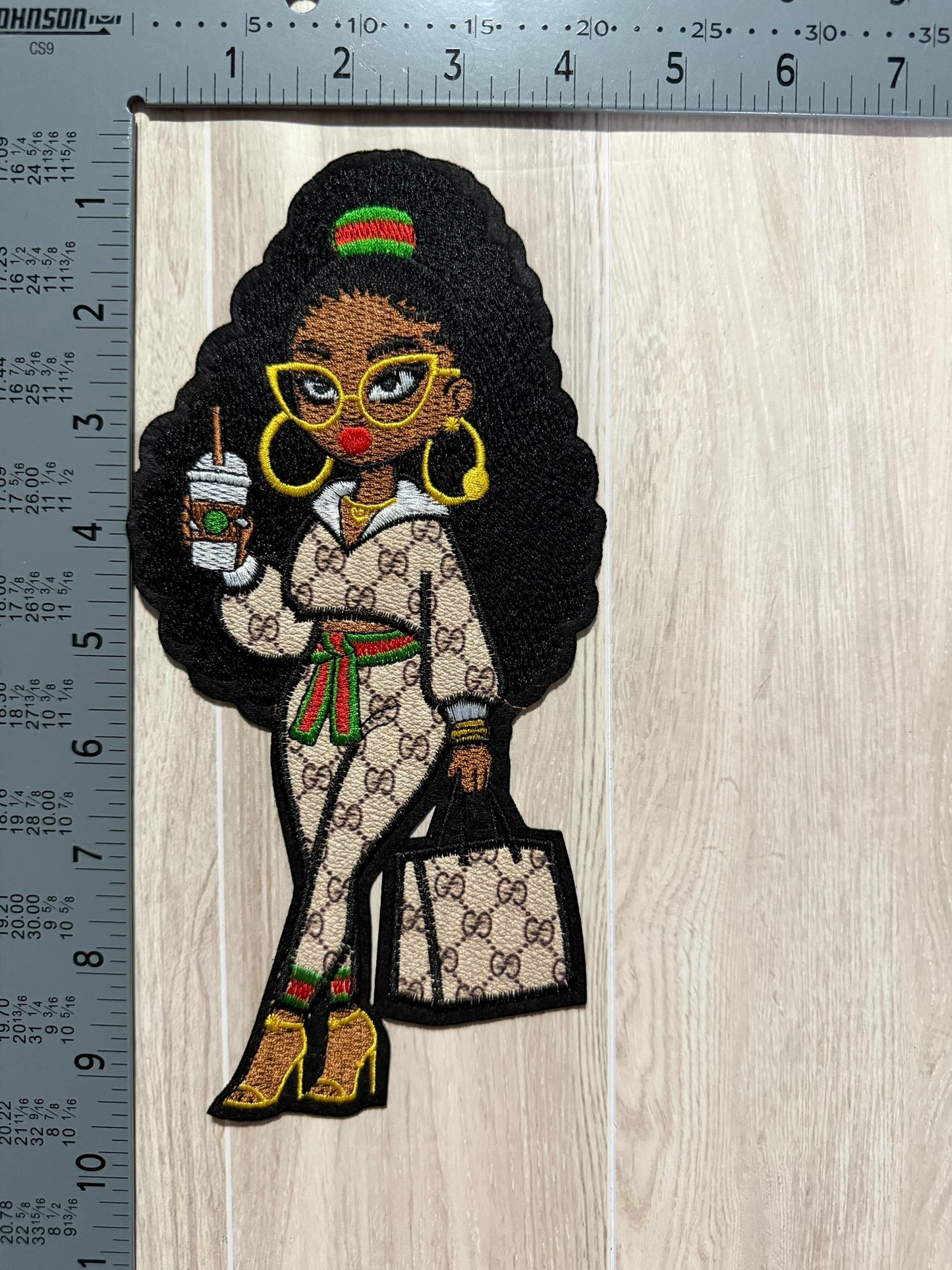 GG fashion girl patch