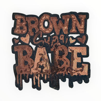 Brown sugar babe sequin patch
