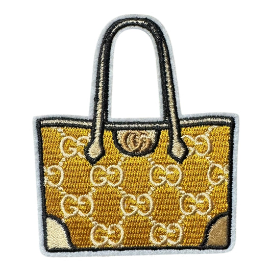 GG-INSPIRED CARAMEL LOGO LONG HANDLE PURSE