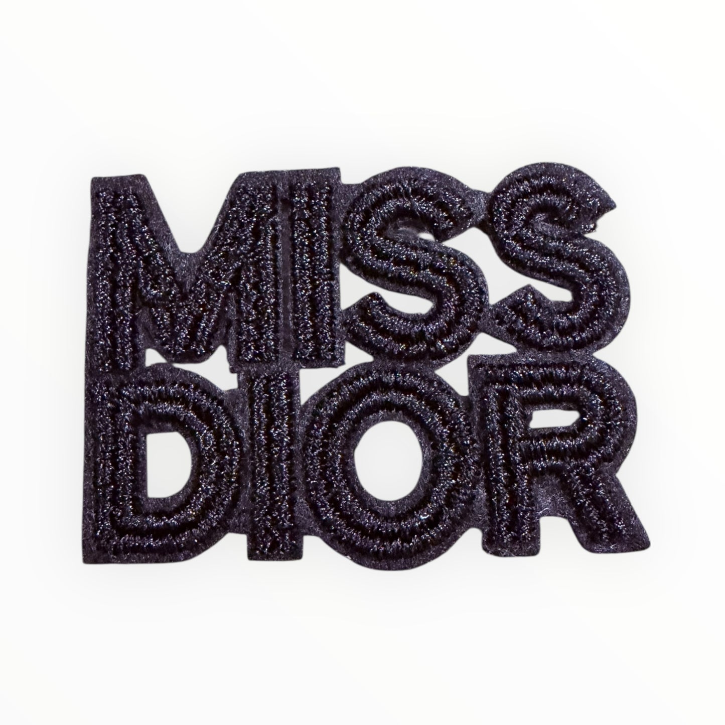 Miss Dior chenille letter patch Black