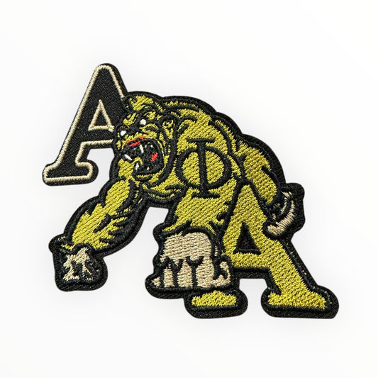 Alpha bulldog chenille patch
