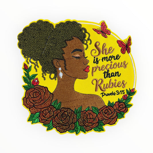 She is more precious than rubies patch (Large)