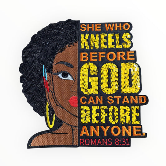 She who kneels before God patch (Large)
