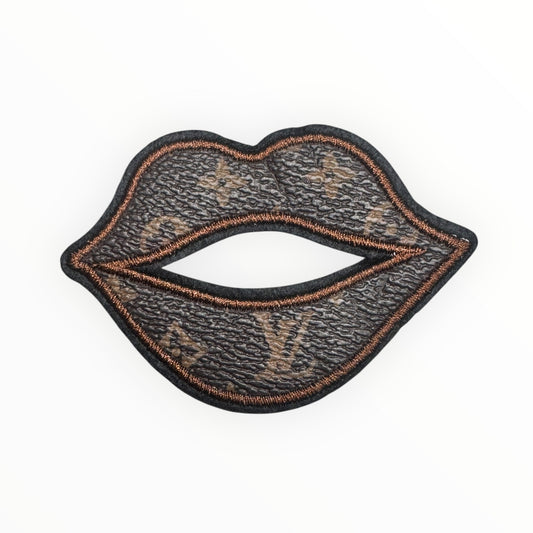 Monogram Fashion Lips Appliqué Patch