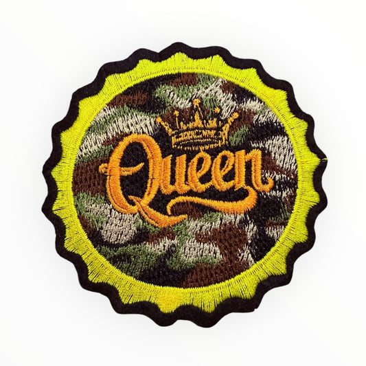 Camo “Queen” Bottle Cap Patch