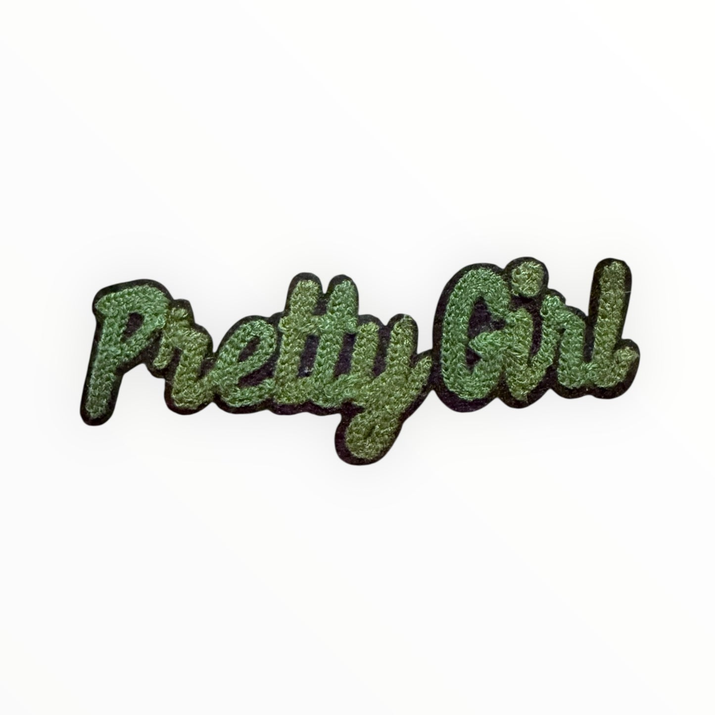 Pretty girl script green patch
