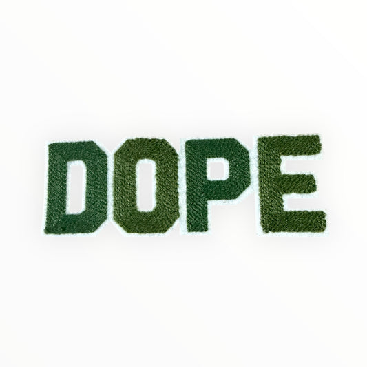 Dope chenille letter patch