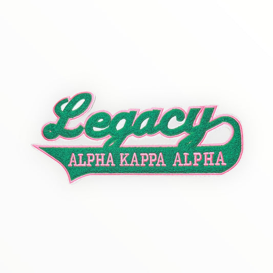 Large “Legacy” Script Patch (Green & Pink)
