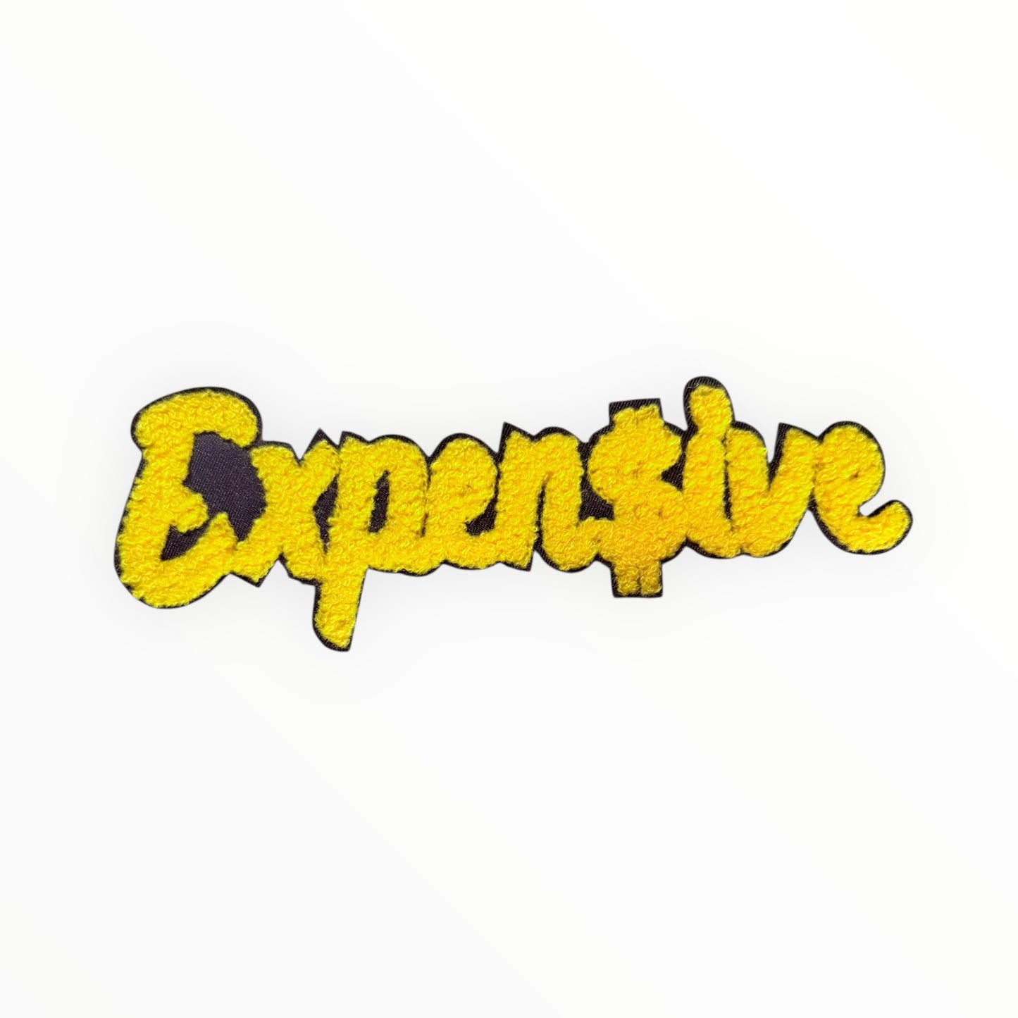 Expensive chenille script patch