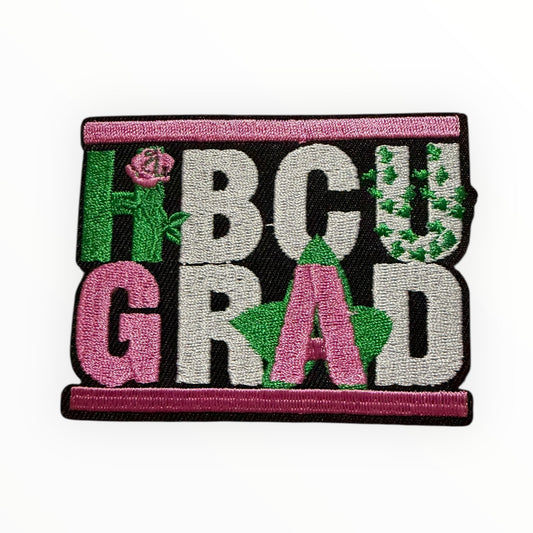AKA HBCU grad embroidered patch