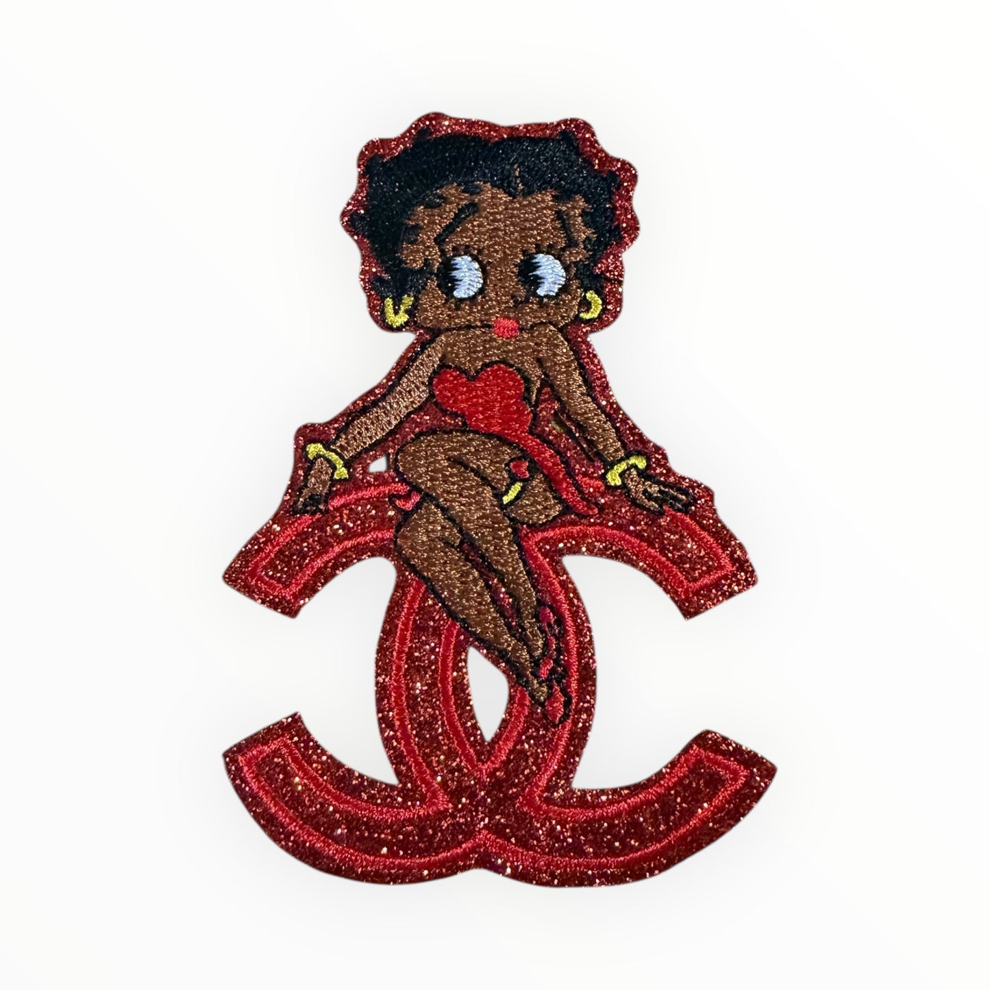 CC-inspired Betty red logo patch