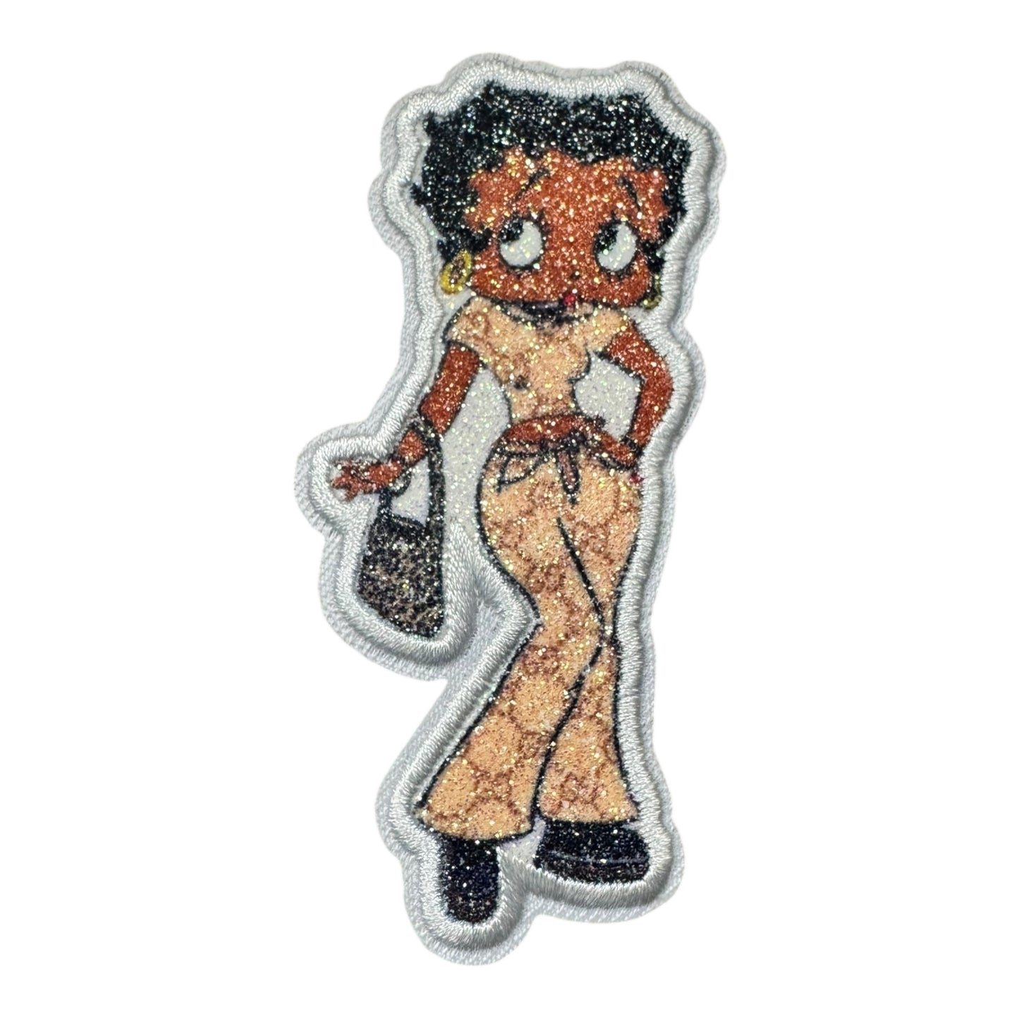 GG-INSPIRED BROWN GLITTER BETTY W/PURSE