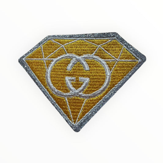 Gold GG diamond embroidered patch