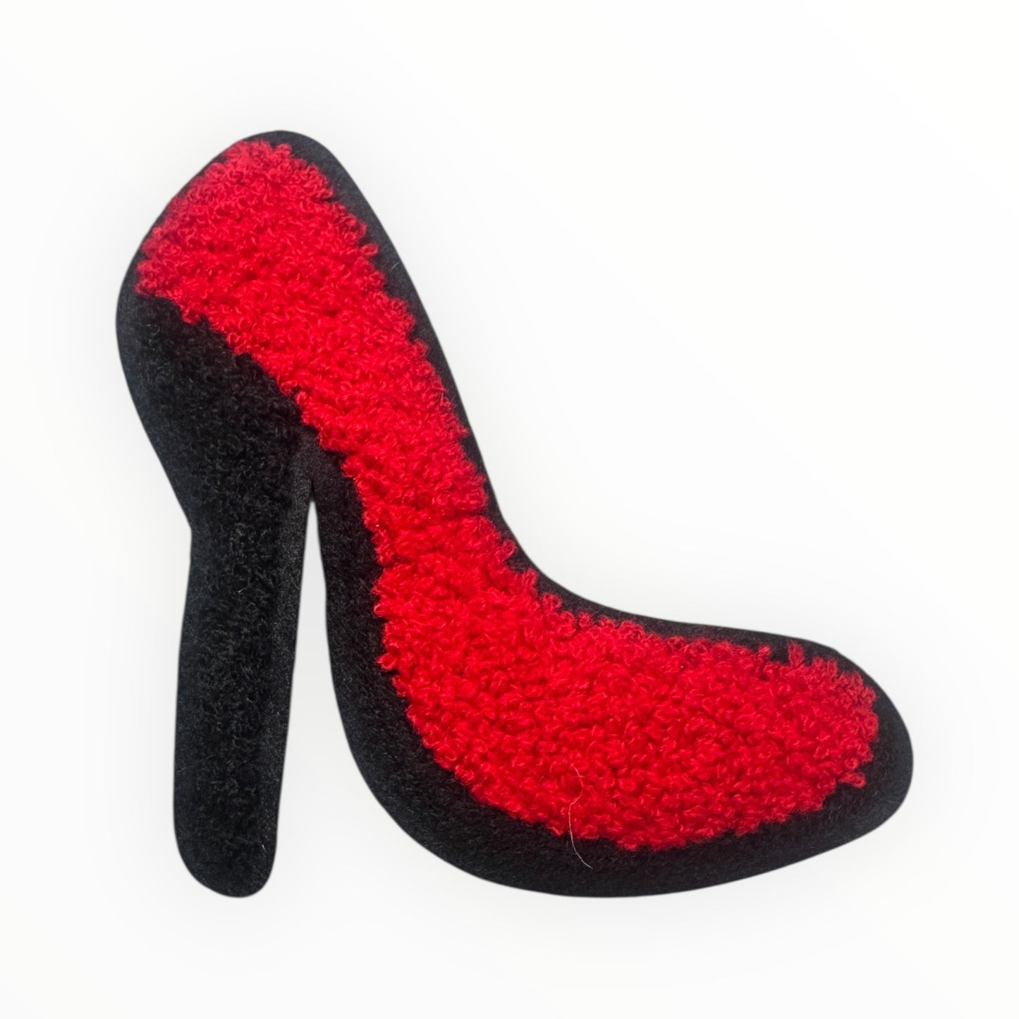 Red & Black High Heel Chenille Patch