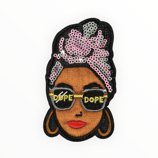 Dope Fashion Girl Face SMALL Patch