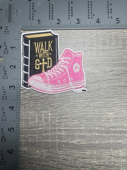 Walk With God Sneaker Embroidered Patch