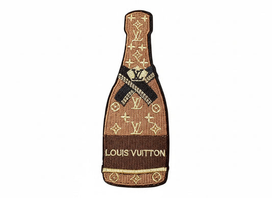 LV-INSPIRED BROWN CHAMPAGNE BOTTLE