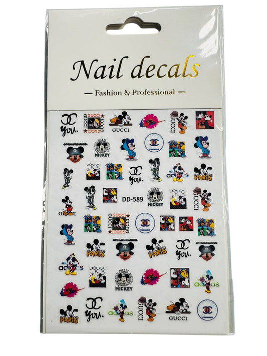 GG-INSPIRED MICKEY NAIL DECALS