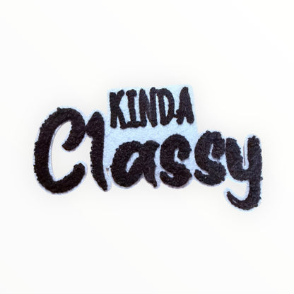 Kinda classy chenille script patch