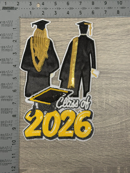 Class of 2026 Graduation Sequin LARGE Patch