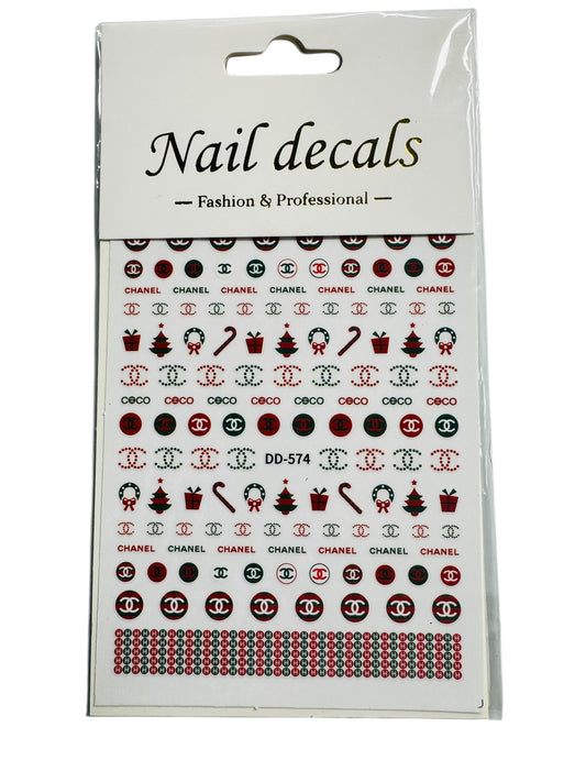 LV INSPIRED NAIL DECALS-6