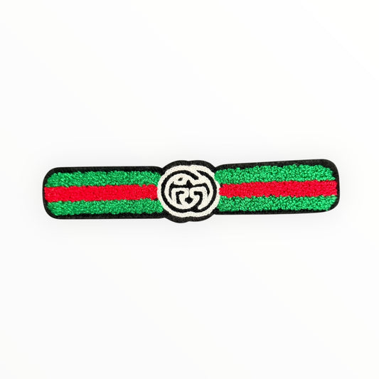 GG red stripe designer-inspired patch