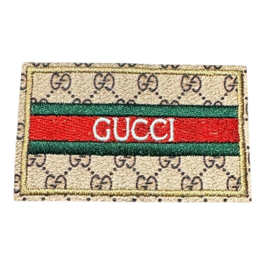 GG-INSPIRED LOGO TAN RECTANGLE FAUX