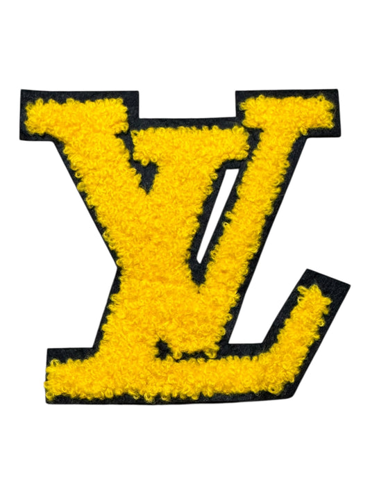 LV-INSPIRED YELLOW CHENILLE LETTERS