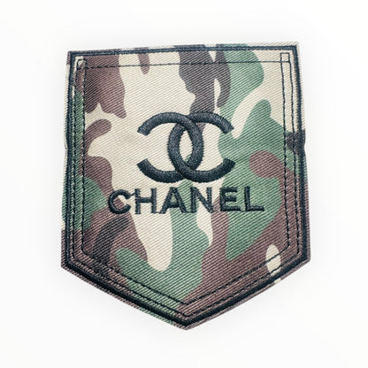 Camo Double-C Style Pocket Embroidered Patch