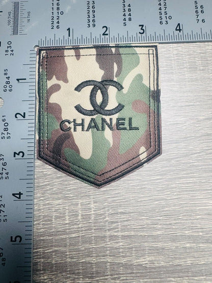 Camo Double-C Style Pocket Embroidered Patch