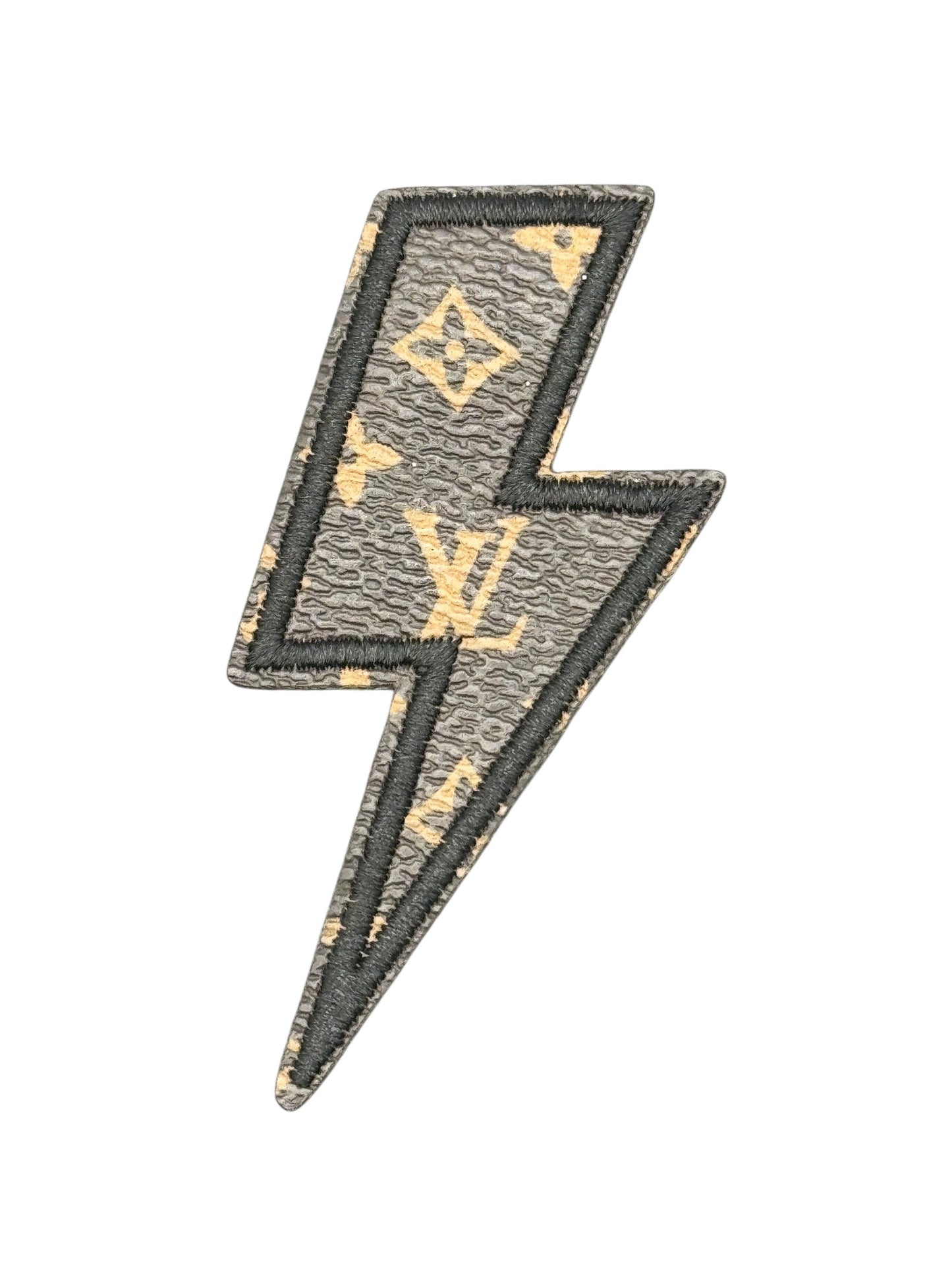 Designer-Inspired Lightning Bolt Iron-On Patch
