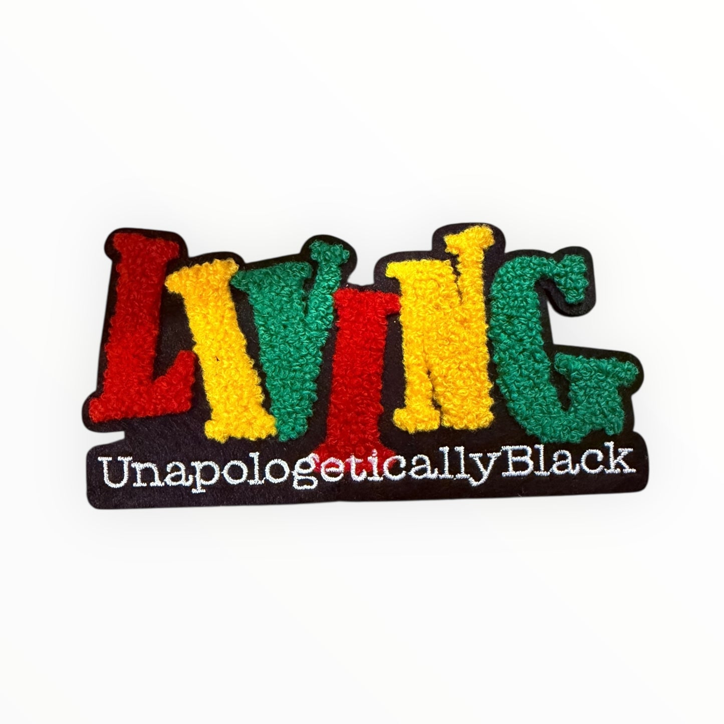 Living Unapologetically Black Chenille Patch