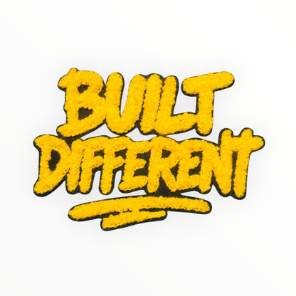 Built Different YELLOW Chenille Patch