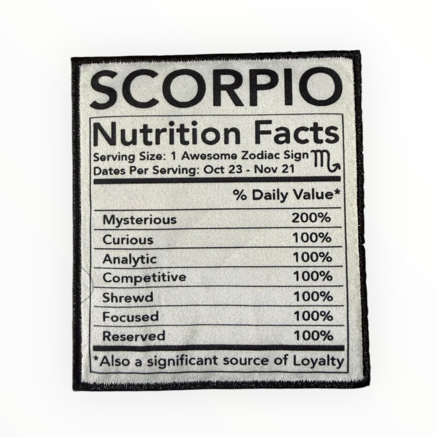 Zodiac Nutrition Facts
