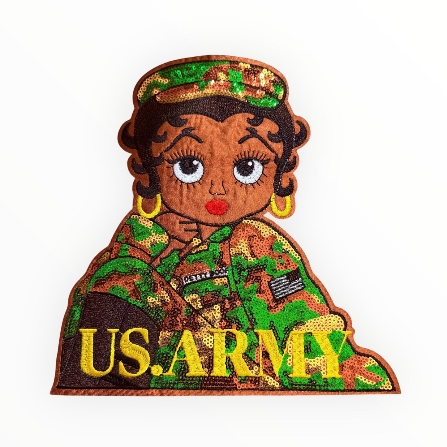 U.S. Army Betty Boop Sequin Patch