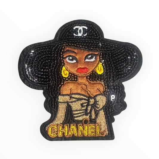 Luxury-Inspired Glam Girl Embroidered Patch