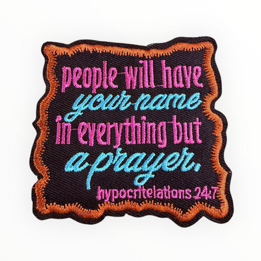 People will have your name patch