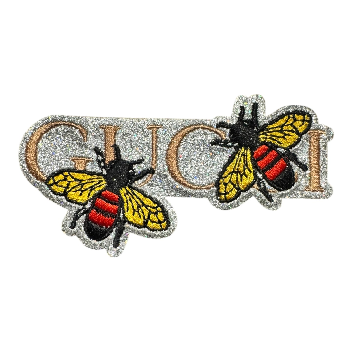GG-INSPIRED SILVER GLITTER DOUBLE BEE
